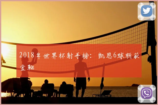 2018年世界杯射手榜：凯恩6球斩获金靴
